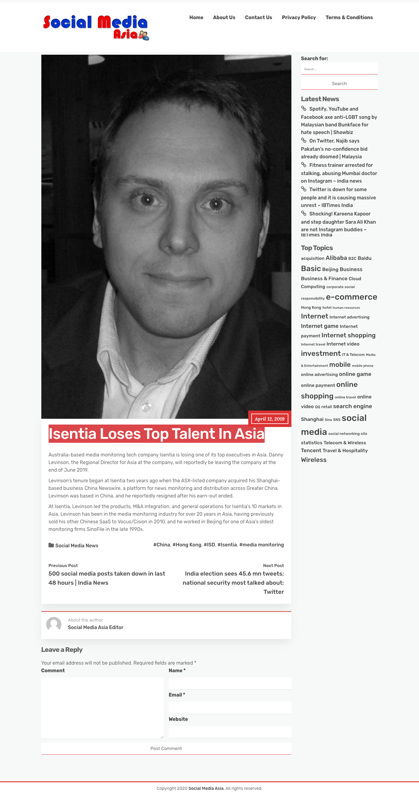 Isentia Loses Top Talent In Asia